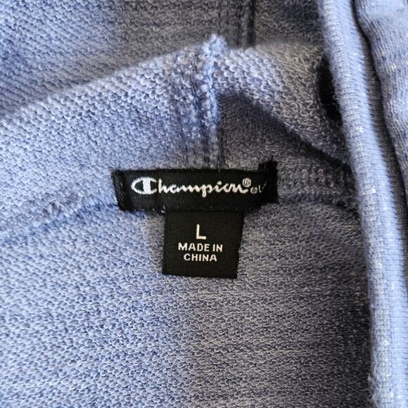 Champion Blue Stripe Hoodie sz L - Picture 3 of 5